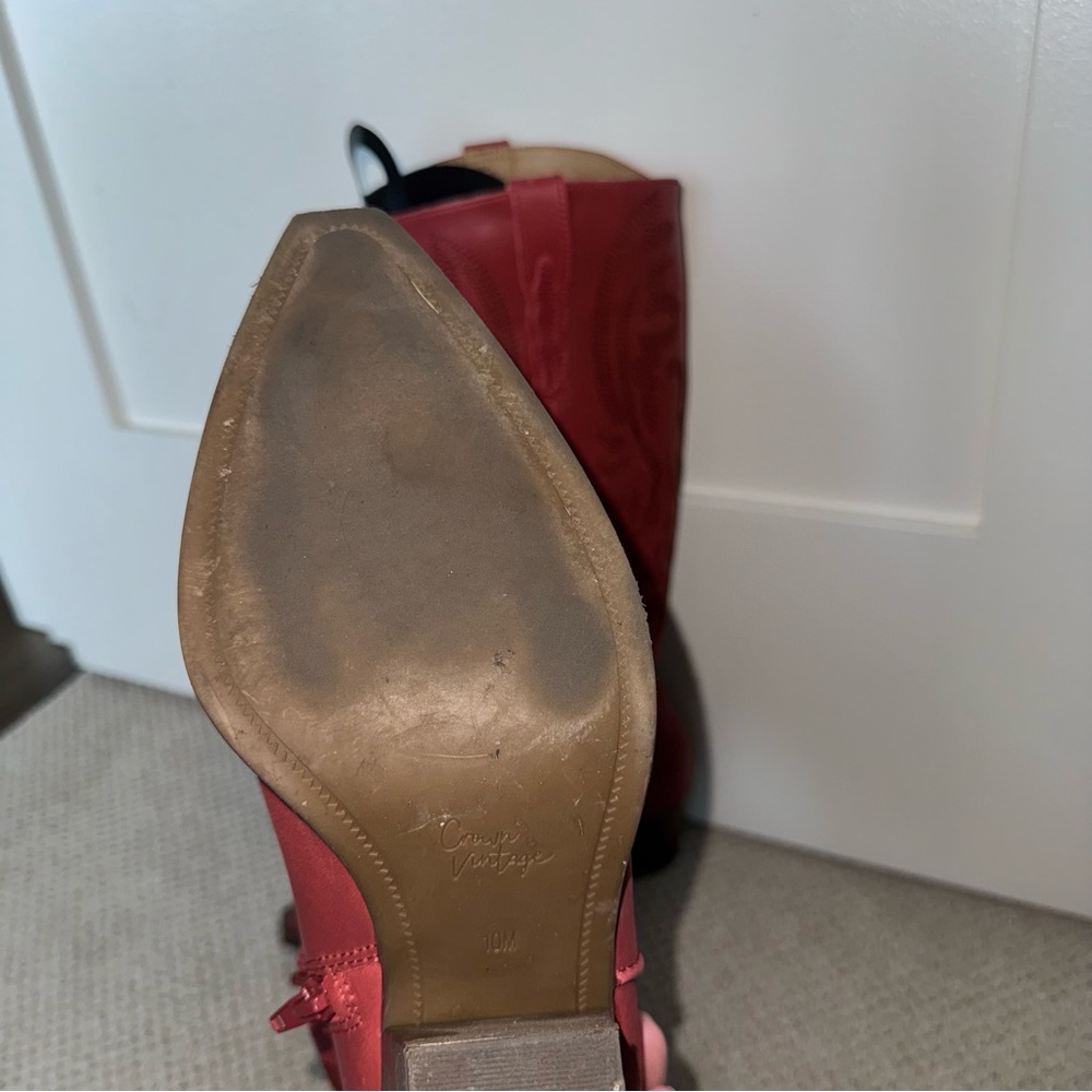 Crown Vintage Red Cowboy Boots - Picture 4 of 7